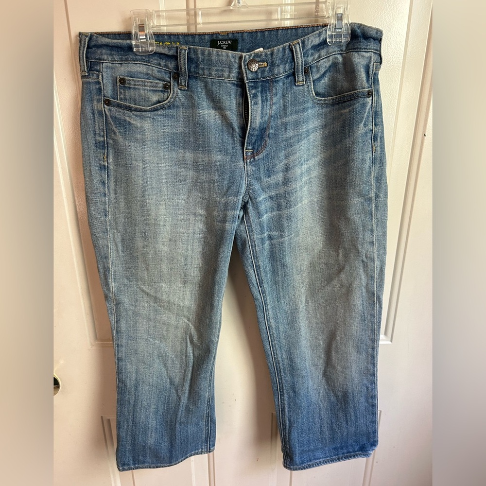 Vintage J Crew Matchstick Y2K Capri Jeans - size 30 - Picture 1 of 5
